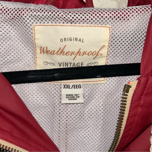 Original Vintage Weatherproof Hooded Rain Jacket Men’s Size XXL Red no - Picture 2 of 6